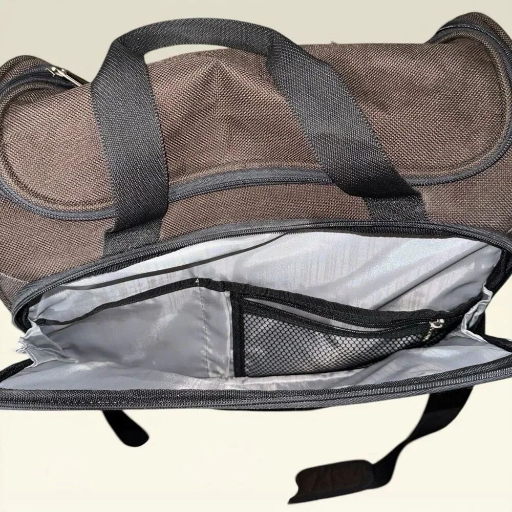 Samsonite Brown Compact Underseat Travel Tote Bag Personal Item Carry-On